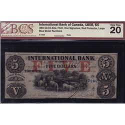1858 International Bank $5
