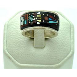 Navajo Multi-Stone Night Sky Men's Ring - Erwin Tsosie