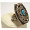 Image 2 : Old Pawn Navajo Turquoise Sterling Silver Men's Ring - CS