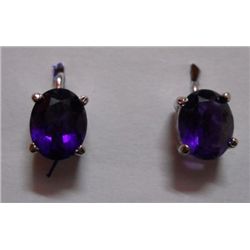 Amethyst Earring weight 4.060g in silver
