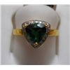 Image 1 : Ring of Diamond 0.16 Ctw,Green Hydro 1.22 Ctw in 2.68g 18kt Yellow Gold