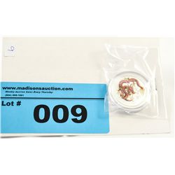 2012 Year of the Dragon Colored .999 Silver coin
