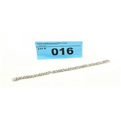 Blue Topaz Tennis Bracelet With One Diamond
