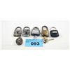 Image 1 : Lot of 6 vintage padlocks -  5 with keys, one has