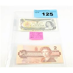 2 royal canadian mint bank notes, both last issues