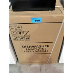 GE black front apartment size built in dishwasher