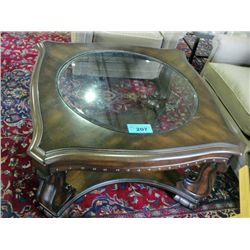 Glass top coffee table