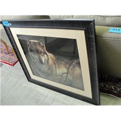 Framed wolf print by Joni Johnson - Godsy