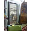 Image 1 : Approx 6F by 2F grey framed bevelled mirror