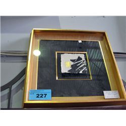 Framed asian shadow box original art decorative