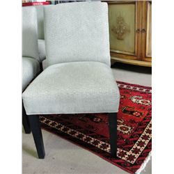 Sage green upholstered contemporary dining room
