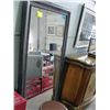Image 1 : Approx 6F by 2F grey framed bevelled mirror