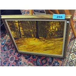 Framed original painting on board