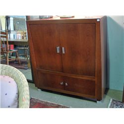 Cherry finish entertainment cabinet