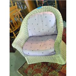 Wicker rattan tub chair