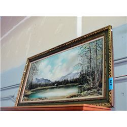 Framed original oil on canvas painting, signed