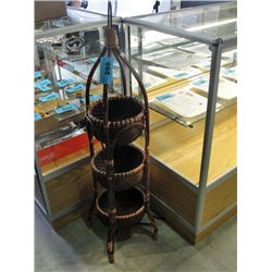 Wicker 3 tier basket display