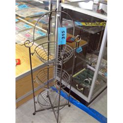 Metal 3 tier basket display stand