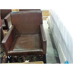 Brown leather client chair