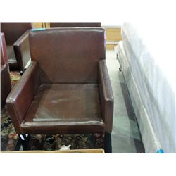 Brown leather client chair