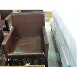 Brown leather client chair