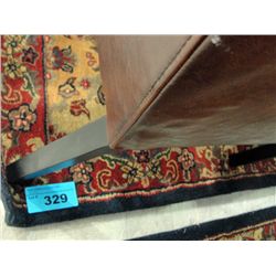 Floral wool area rug runner