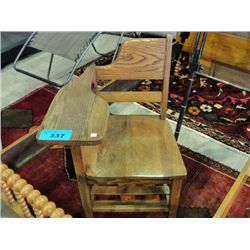 Vintage solid oak mission style students desk