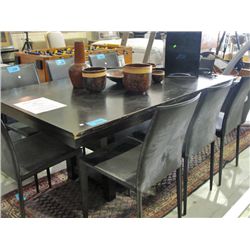 Contemporary black dining room table