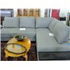 Image 1 : 2pc grey contemporary sectional sofa