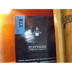 5pc set of royal doulton platinum super fine
