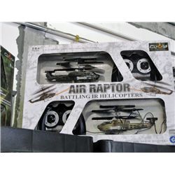 Cobra air rapter battling radio control helicopter