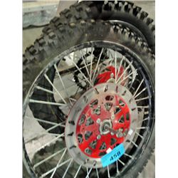 2 offroad motorcycle tires with rims