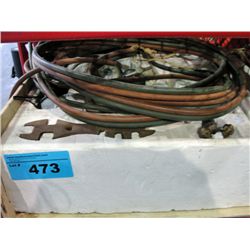 Oxyacetaline welding set; torch, gauges, hoseline