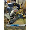 Image 1 : Cordless ryobi drill and circular saw with 2