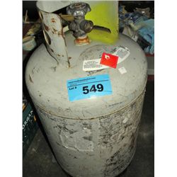 Large propane tank filled with propane