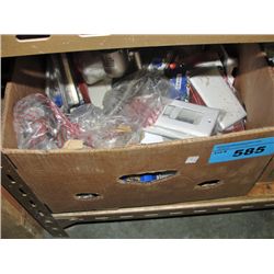 One box of electrical hardware; switch and outlet