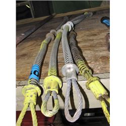 4 steel braided lifted cables