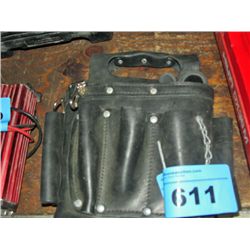 Gescan black leather electritians tool belt