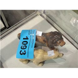 Sheffield lion and england ceramic bear figurine