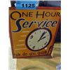 Image 1 : Tin one hour service advertisment sign