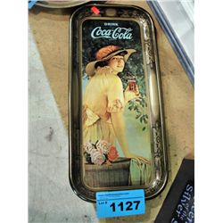 Drink coca cola tin advertisment serving tray