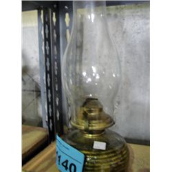 Stoneware base oil lamp