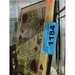 Queen of hearts decorative ceramic plaque