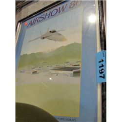 Framed armed forces day airshow '86 advertisment