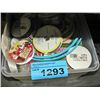 Image 1 : Box of assorted crafts ribbons threads etc