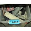 Image 1 : Plastic storage bin of misc household items