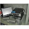 Image 1 : shelf lot of home stereo electronics; laptop