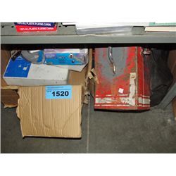 Shelf lot of tools hardware and misc