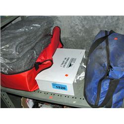 Shelf lot of assorted first aid and emergancy