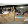 Image 1 : 2 boxes of kitchenwares; utensils, pans, etc